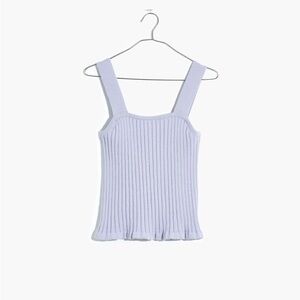 Madewell Tilney Ribbed Sweater Tank - Iced Lilac